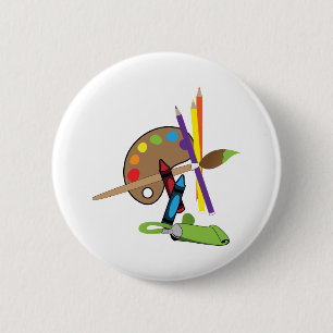 Artist Colour Pallet 6 Cm Round Badge