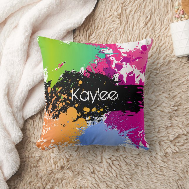 Artist Colour Splash Personalised Cushion (Blanket)