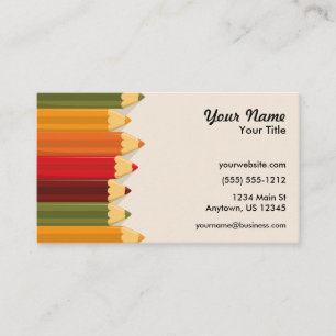 Artist Coloured Pencils Business Card