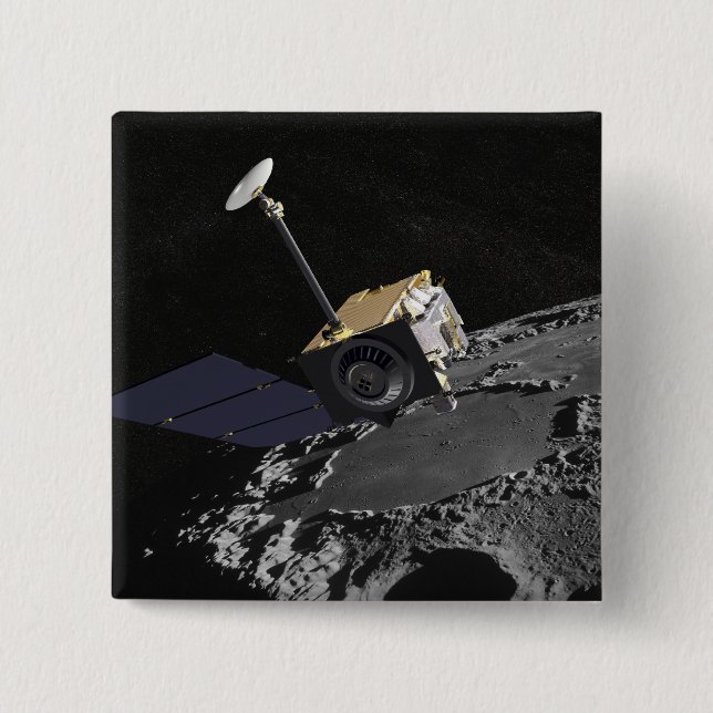 Artist Concept of the Lunar Reconnaissance Orbi 15 Cm Square Badge (Front)