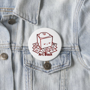 Artist Creative Art Block 7.5 Cm Round Badge