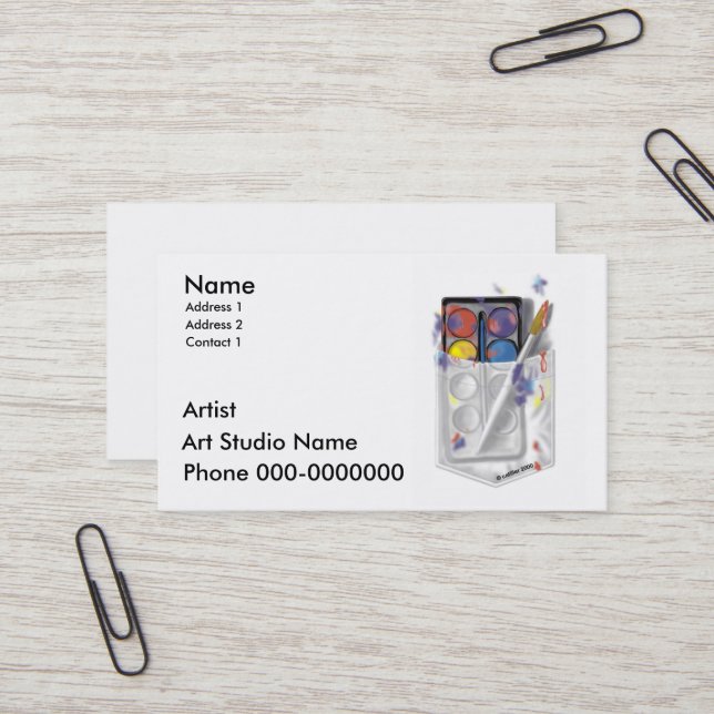 Artist custom Business Card (Front/Back In Situ)