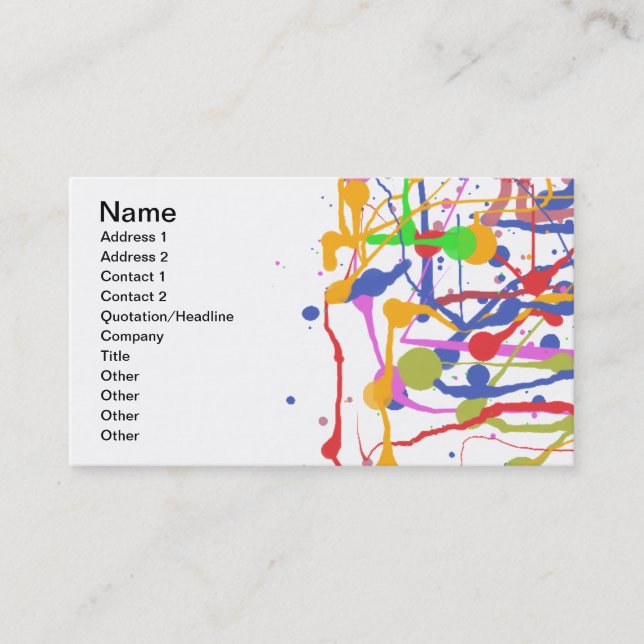 Artist Custom Business Card (Front)