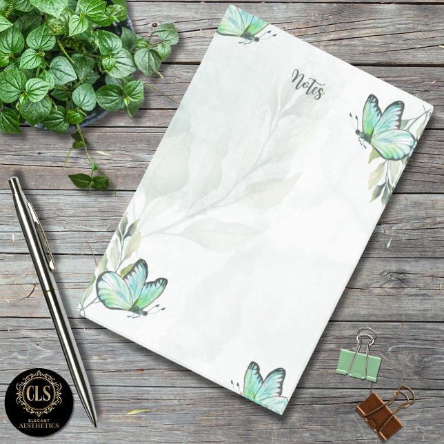 Artist Custom Butterfly Florals Post-it Notes (Creator Uploaded)
