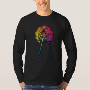 Artist Dandelion Garden Rainbow Flower T-Shirt