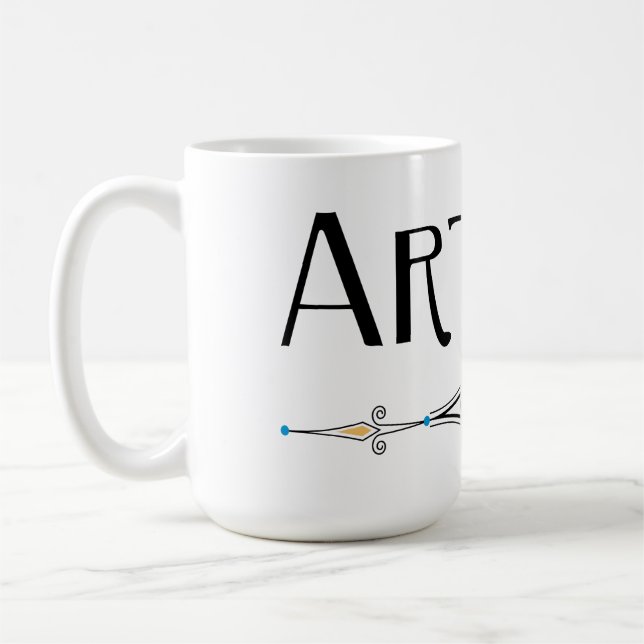 Artist Decorative Line  Coffee Mug (Left)