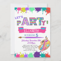 Artist Different Style Birthday Invitation Card