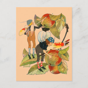 Artist Faeries Painting Fruit Postcard