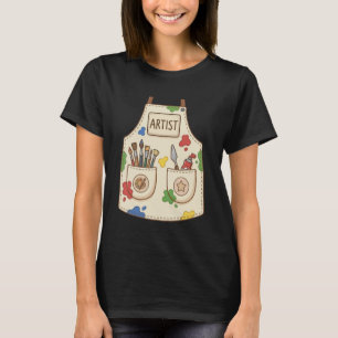 Artist Funny Cute Apron Painter Art Costume T-Shirt