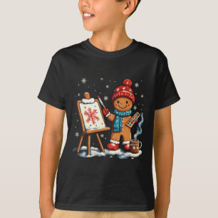 Artist Gingerbread Painter Art Teacher Student Chr T-Shirt
