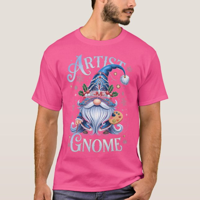 Artist Gnome Christmas Festive Creative Magic T-Shirt (Front)