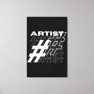 Artist Hashtag Typography Canvas Print