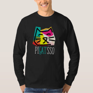 Artist I Art Teacher I Picatsso I Abstract Cat T-Shirt