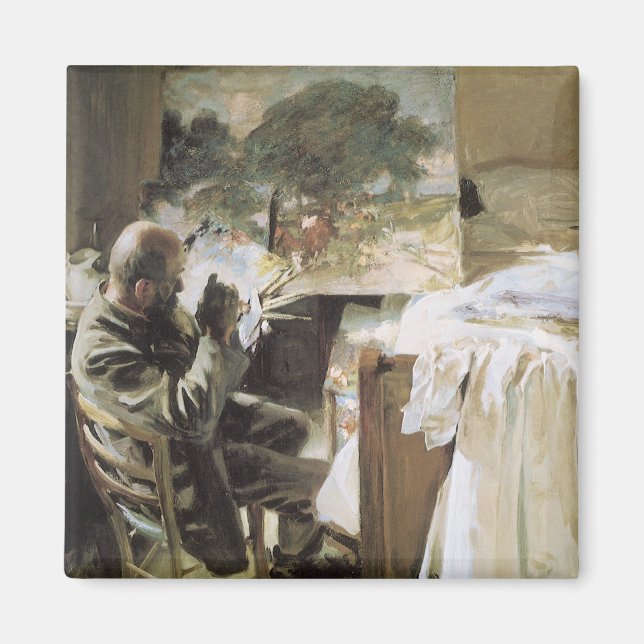 Artist in His Studio by John Singer Sargent Magnet (Front)