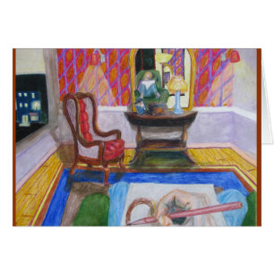 Artist in Room with Red Chair