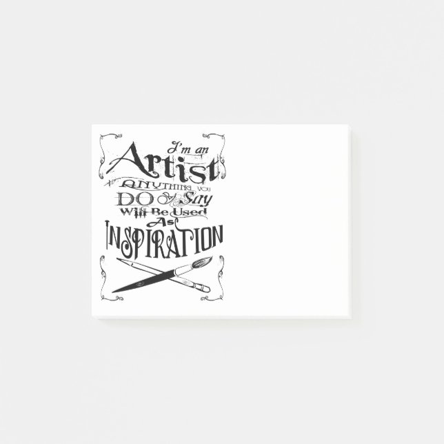 Artist Inspiration Post-it Notes (Front)