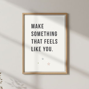Artist Inspiration Quote. Minimal Creative Poster