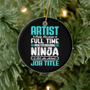 Artist Job Title Profession Artistic Art Creative  Ceramic Tree Decoration