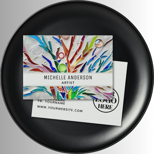 Artist Logo Colourful Business Card (Creator Uploaded)