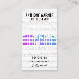 Artist   Musical Notes   Sound Engineer Business Card