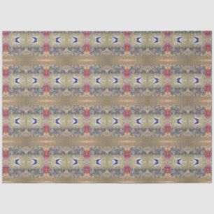 Artist Orange Brown Large Abstract Geometric Tissue Paper