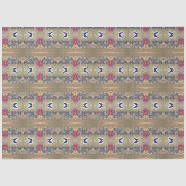 Artist Orange Brown Large Abstract Geometric Tissue Paper (Front)