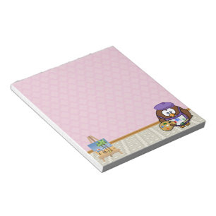 artist owl notepad