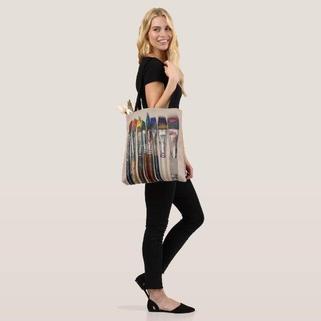 Artist Paint Brush Tote Bag (On Model)