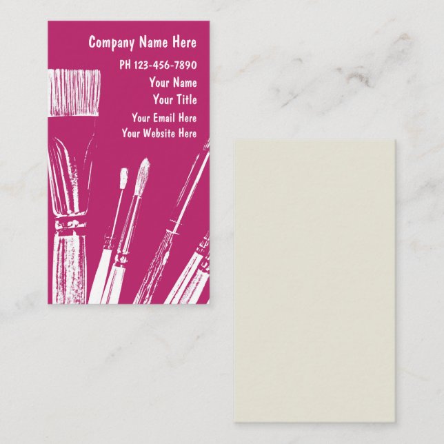 Artist Painter Business Cards (Front/Back)