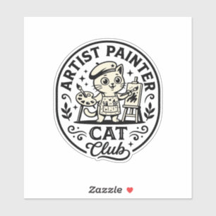 Artist Painter Cat Funny Cat Graphic - Artist Pain