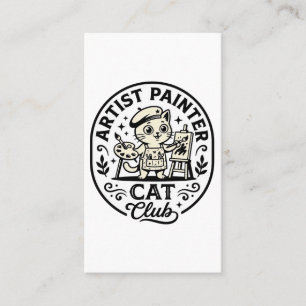 Artist Painter Cat Funny Cat Graphic - Artist Pain Business Card