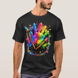 Artist Painter Colourful Painting T-Shirt