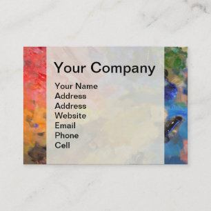 Artist Painter's Palette Colourful Paint  Business Card
