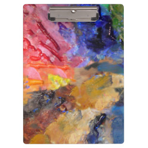 Artist Painter's Palette Colourful Paint  Clipboard