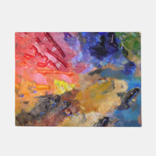 Artist Painter's Palette Colourful Paint  Doormat