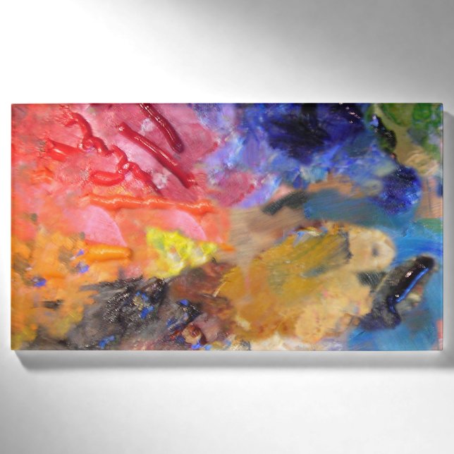 Artist Painter's Palette Colourful Paint  Name Tag (Front)