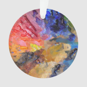 Artist Painter's Palette Colourful Paint  Ornament