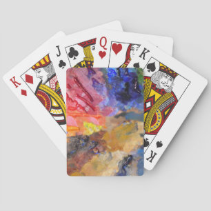 Artist Painter's Palette Colourful Paint Playing Cards