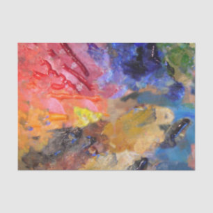 Artist Painter's Palette Colourful Paint  Tissue Paper