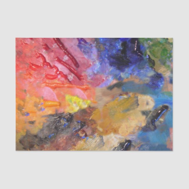 Artist Painter's Palette Colourful Paint  Tissue Paper (Front)