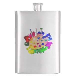 Artist Palette Artist Hip Flask