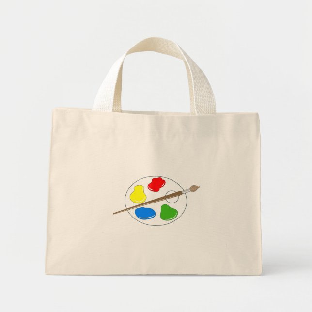 Artist Palette Mini Tote Bag (Front)