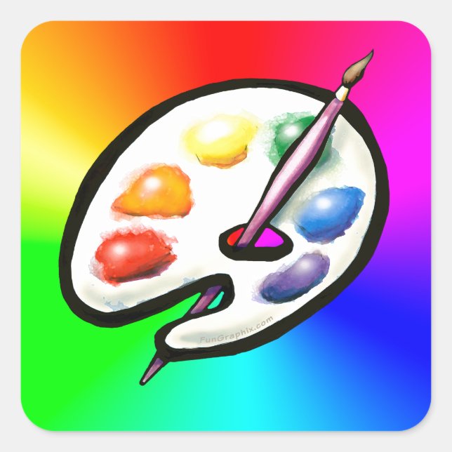 Artist Palette Square Sticker (Front)