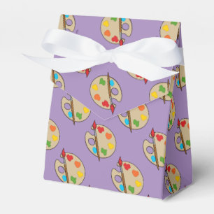 Artist Palette with Paint Brush Favour Box