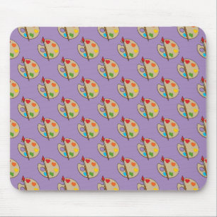 Artist Palette with Paint Brush Mouse Pad