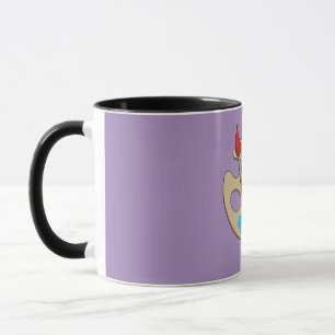Artist Palette with Paint Brush Mug