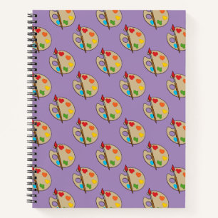 Artist Palette with Paint Brush Notebook