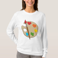 Artist Palette with Paint Brush