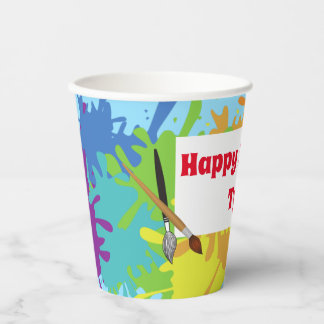 Artist Party Personalised Paper Cups