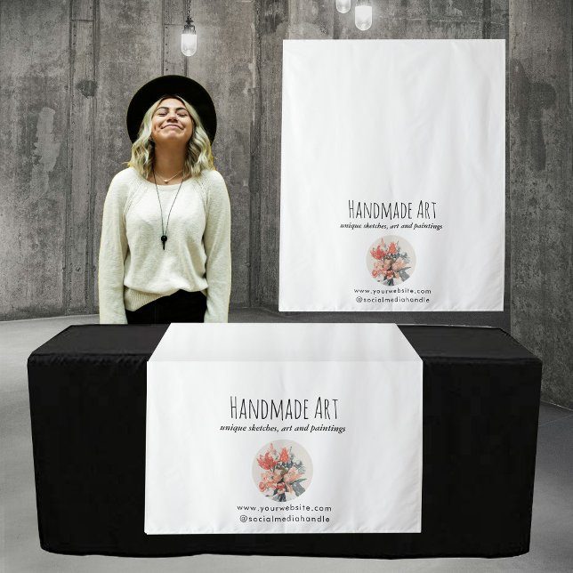 Artist Pop Up Shop Table Runner Sign Photo Vendor Tapestry (Artist Pop Up Shop Table Runner Sign Photo Vendor Tapestry)